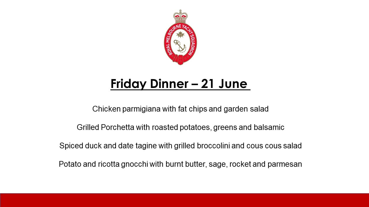 Friday Dinner - 21 June 2019