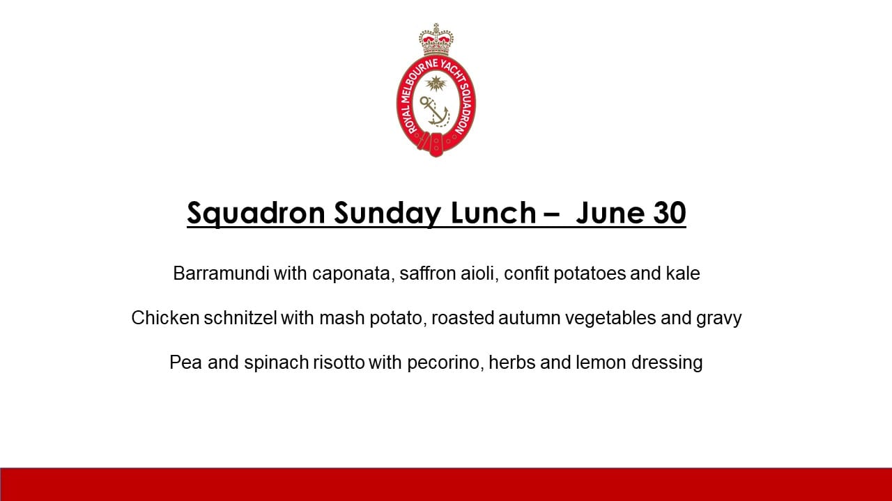 Squadron Sunday Lunch - June 30
