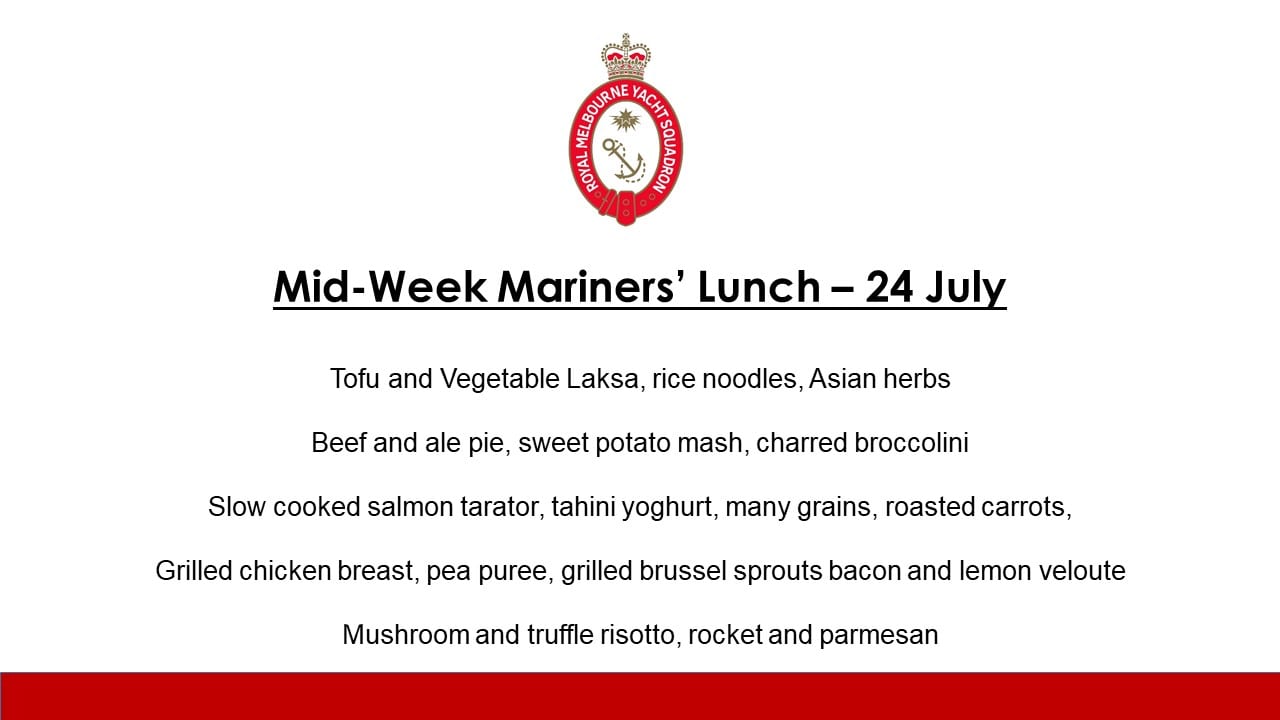 Mid-week Mariners Lunch - 24 July