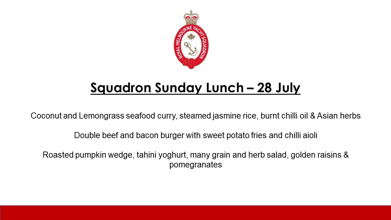 Squadron Sunday Lunch - July 28