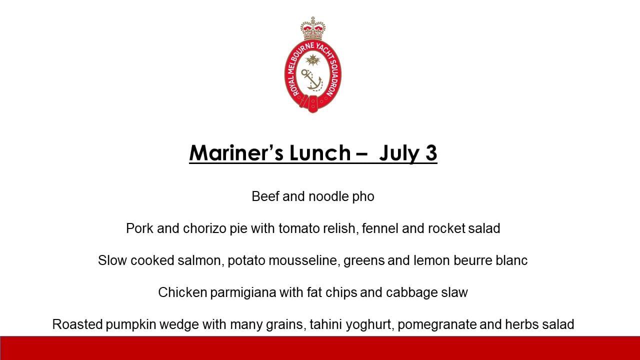 Wednesday Lunch - July 3