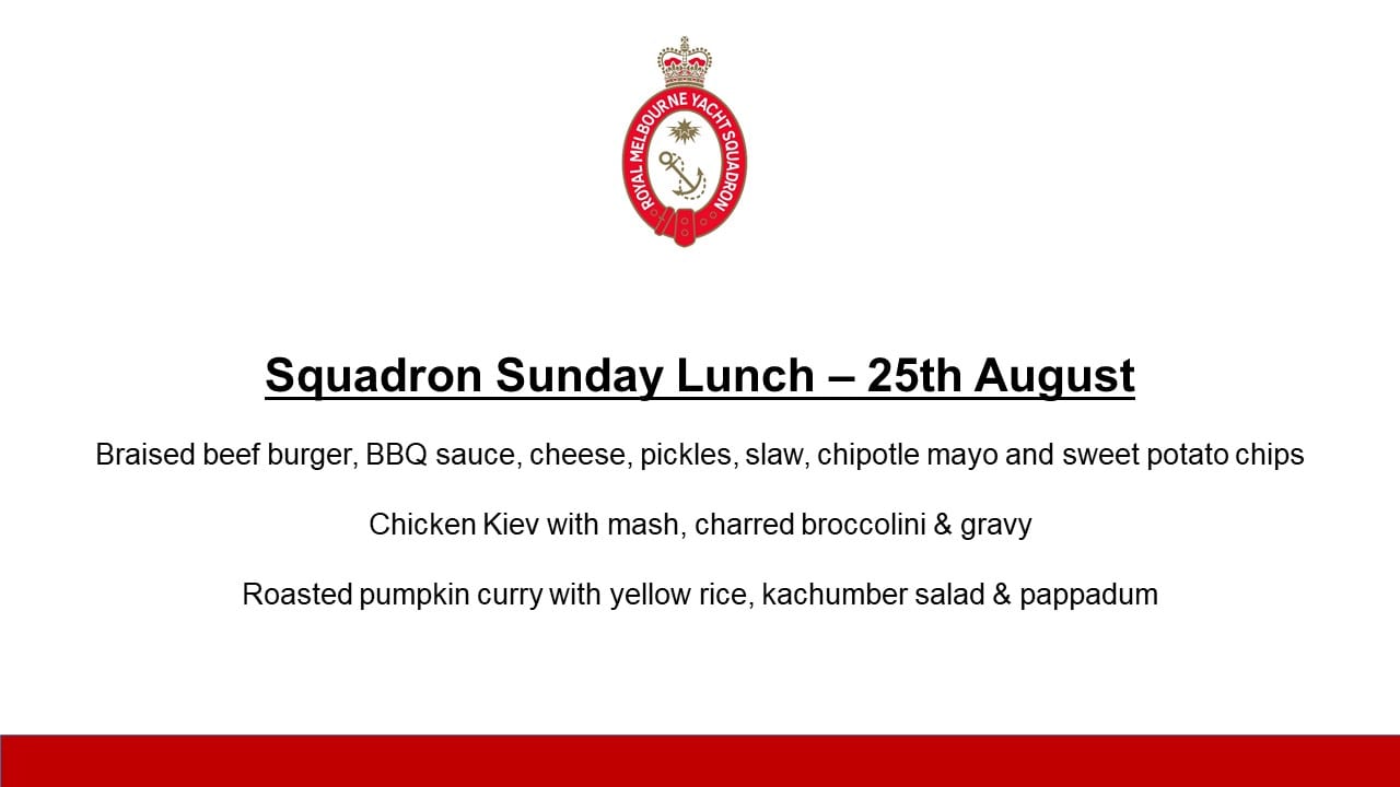 Squadron Sunday Lunch - 25 August