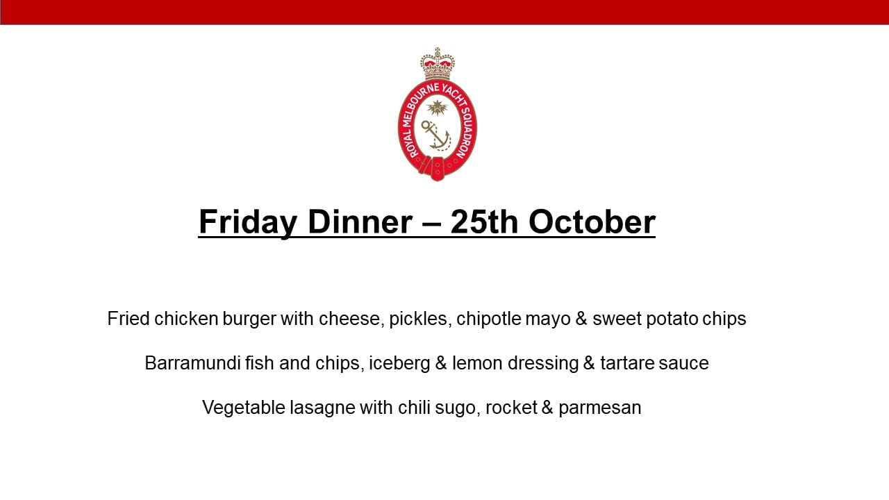 Friday Dinner - 25 October 2019