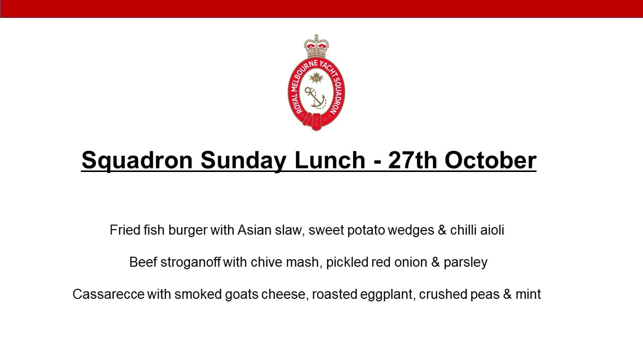 Squadron Sunday Lunch - 27 October