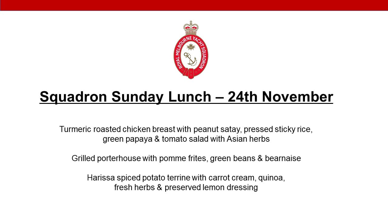 Squadron Sunday Lunch - 24 November 2019