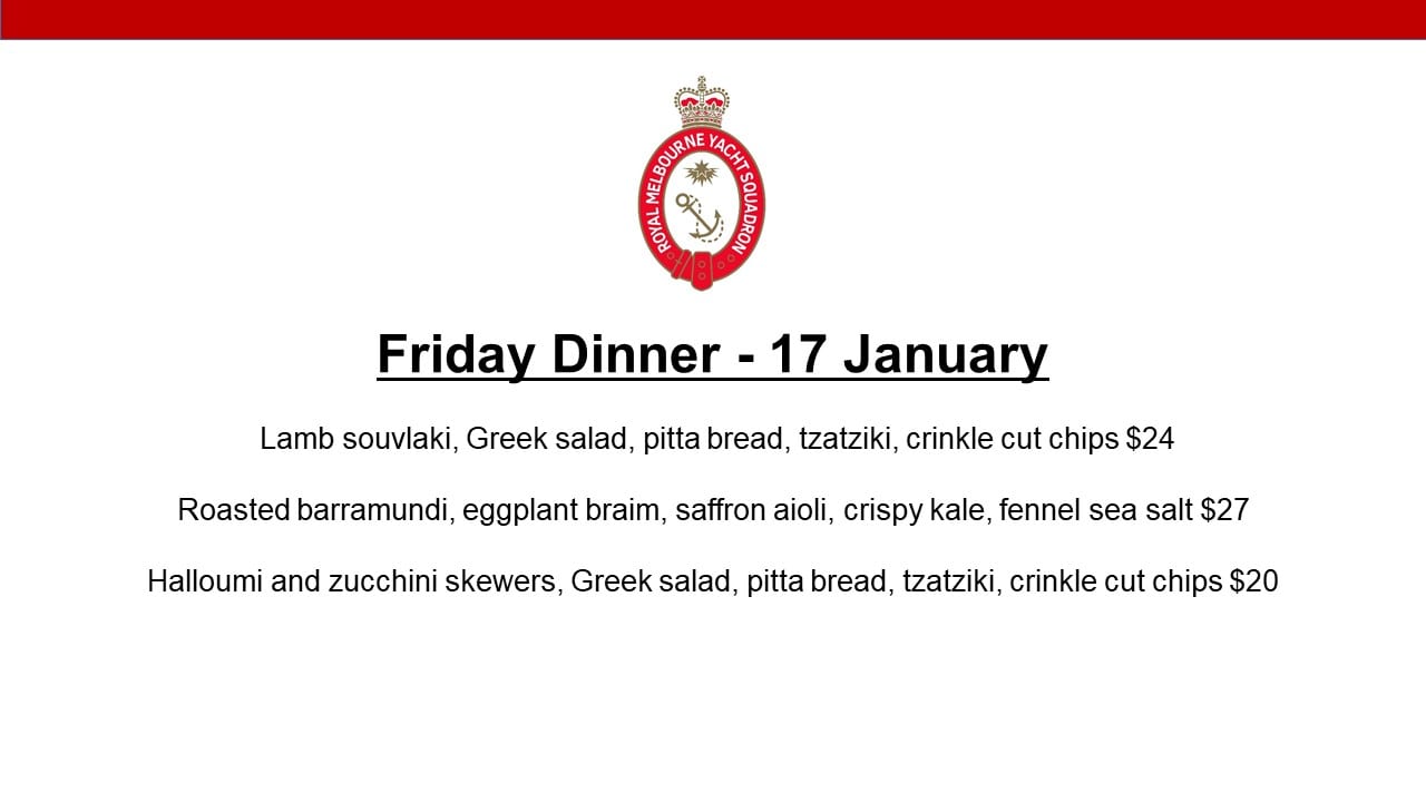Friday Dinner - 17 January 2019