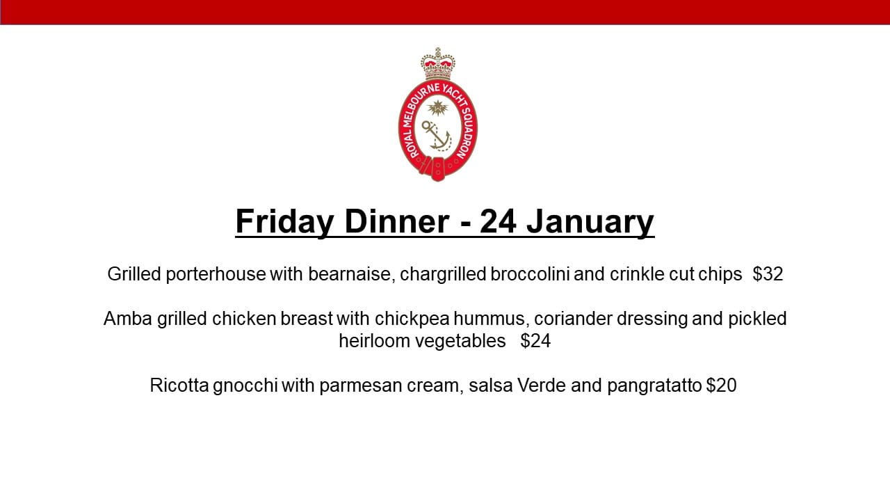 Friday Dinner - 24 January 2020