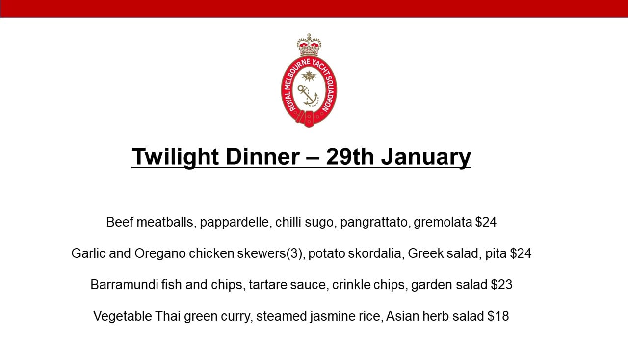 Twilight Dinner 29-01-2020