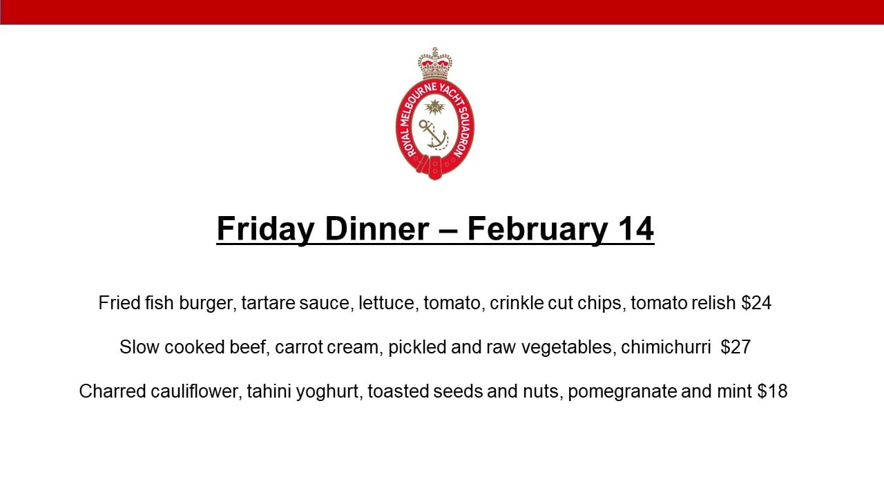 Friday Dinner - 14 February 2020
