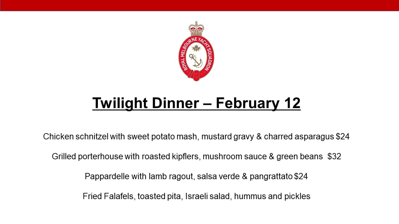 Twilight Dinner - 12 Feb 2020