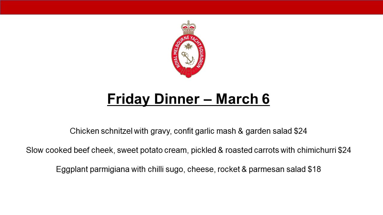 Friday Dinner - March 6