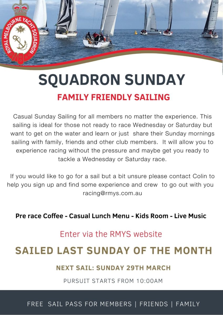 _Squadron Sunday Sailing - 2020 Poster